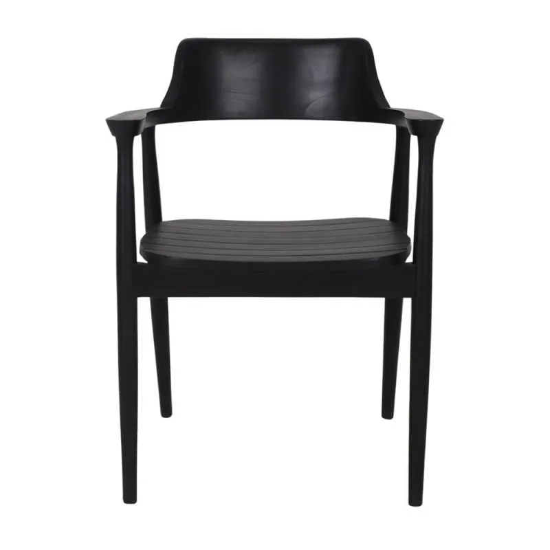 Saggi Wooden Dining Chair, Black