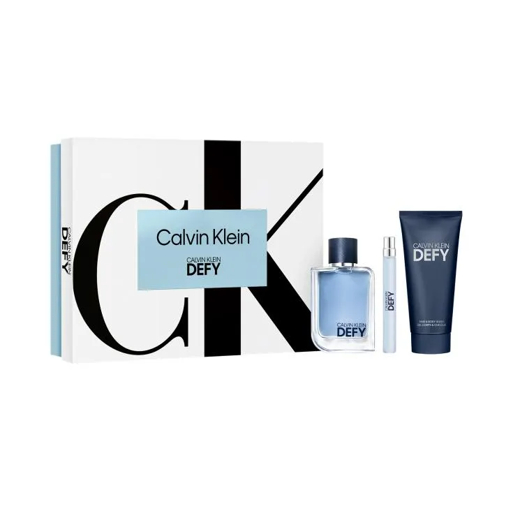 calvin klein ck defy eau de toilette 100ml cofre 3 piezas