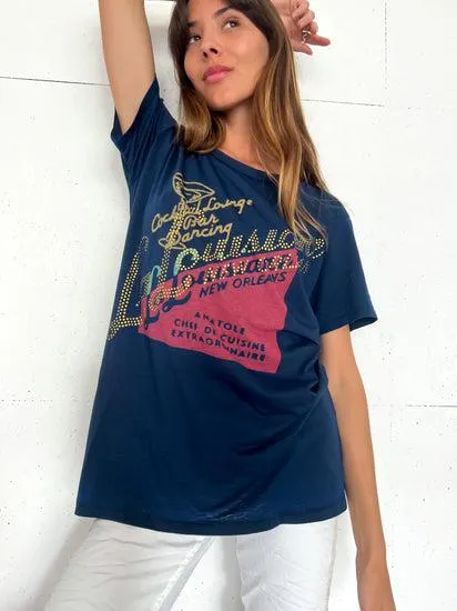 Ling Louissiane Navy - Camiseta