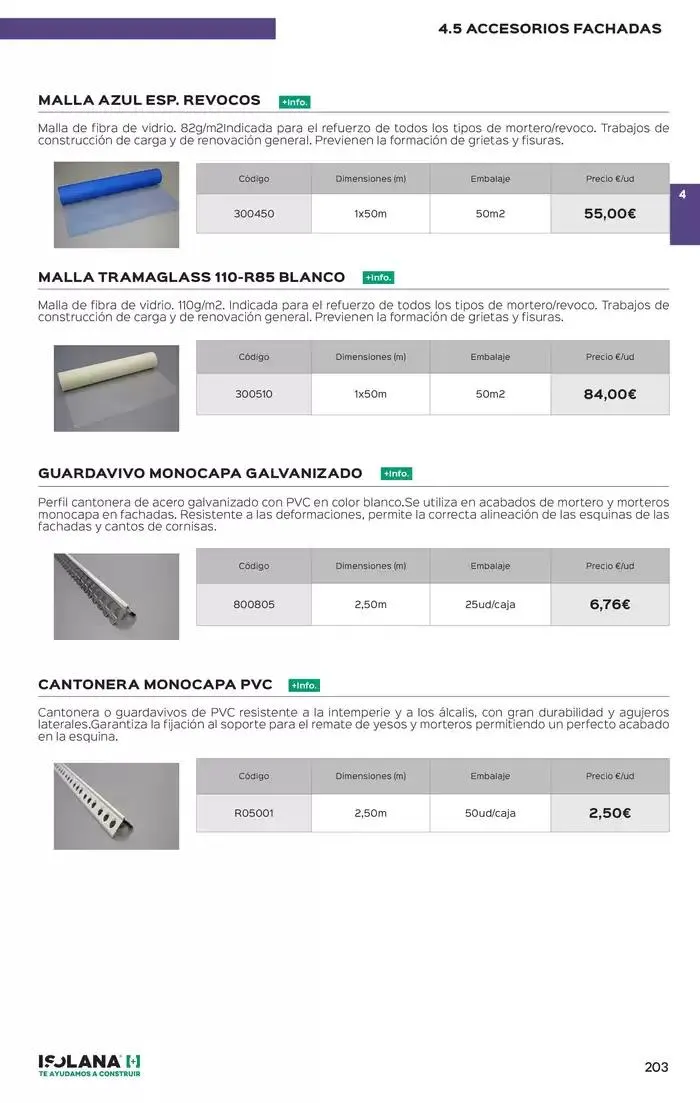 Catálogo de FACHADAS – TARIFA ISOLANA 2025 9 de enero al 30 de junio 2025 - Página 21