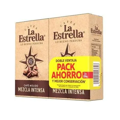 Café molido Mezcla Intensa La Estrella pack 2x250g