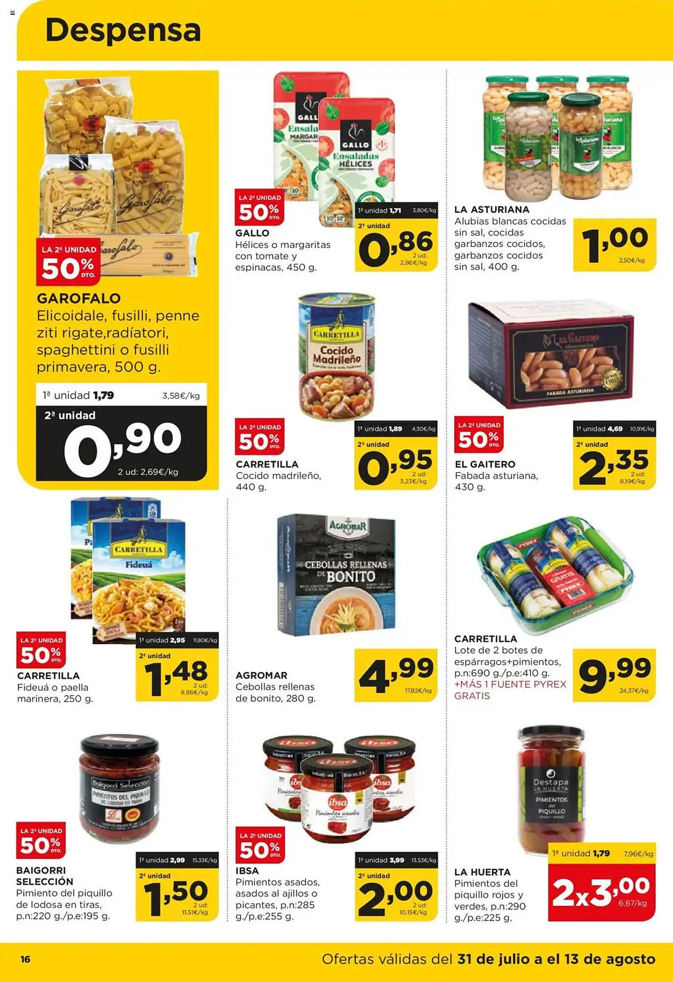 Catálogo de Folleto Alimerka 31 de julio al 13 de agosto 2025 - Página 16