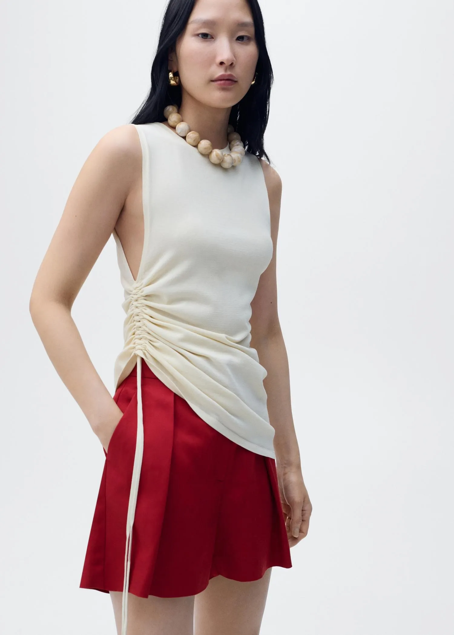 Bermudas traje mezcla lino