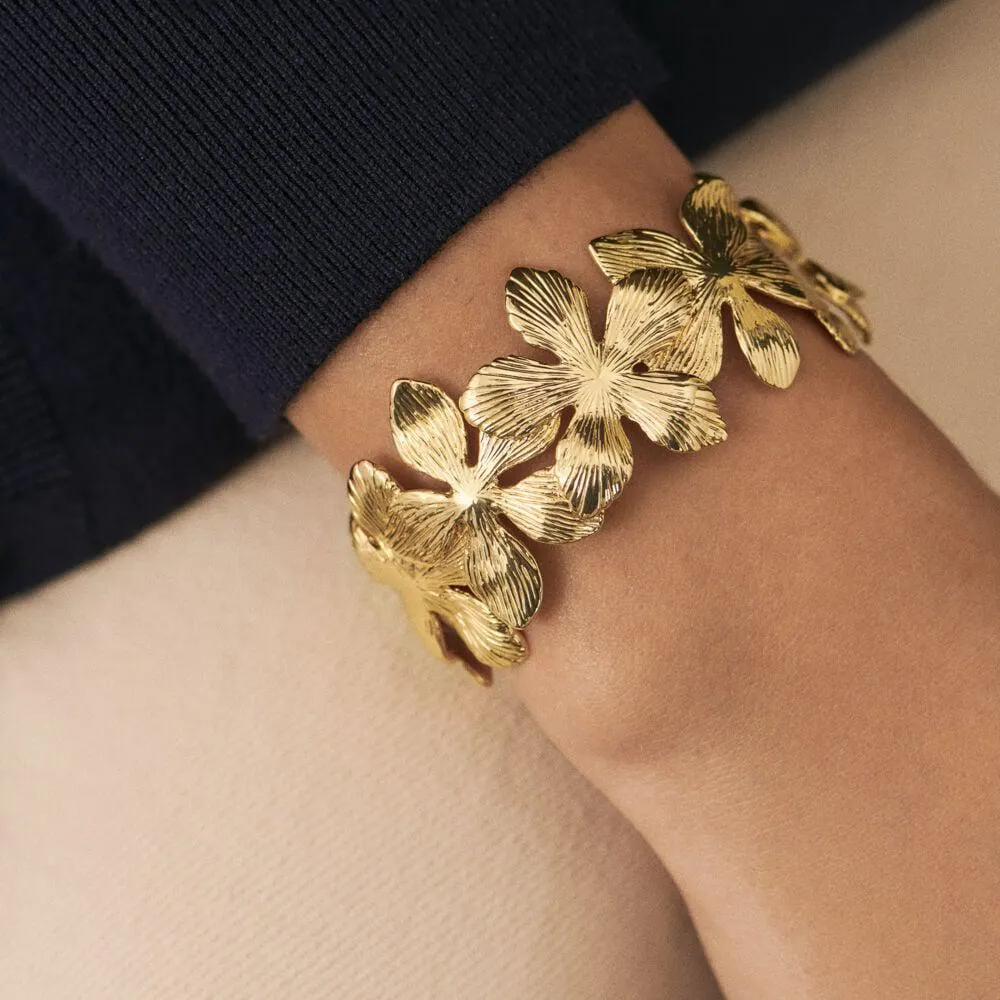 Pulsera esclava BLOOM - Dorado
