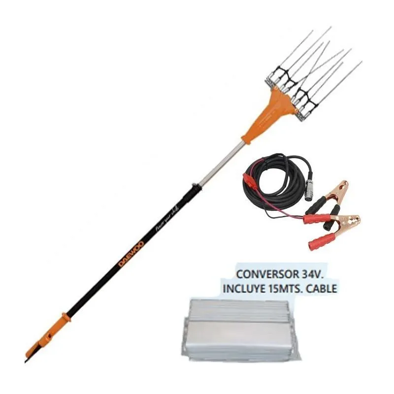 VAREADOR ACEITUNAS TELESCOPICO DCV34V DAEWOO CON CONVERSOR