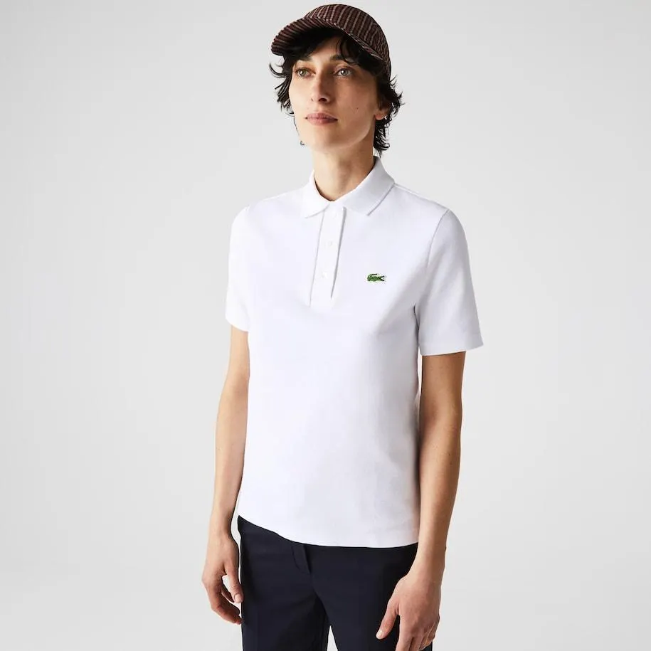 Polo de mujer Lacoste regular fit en algodón ecológico de rayas