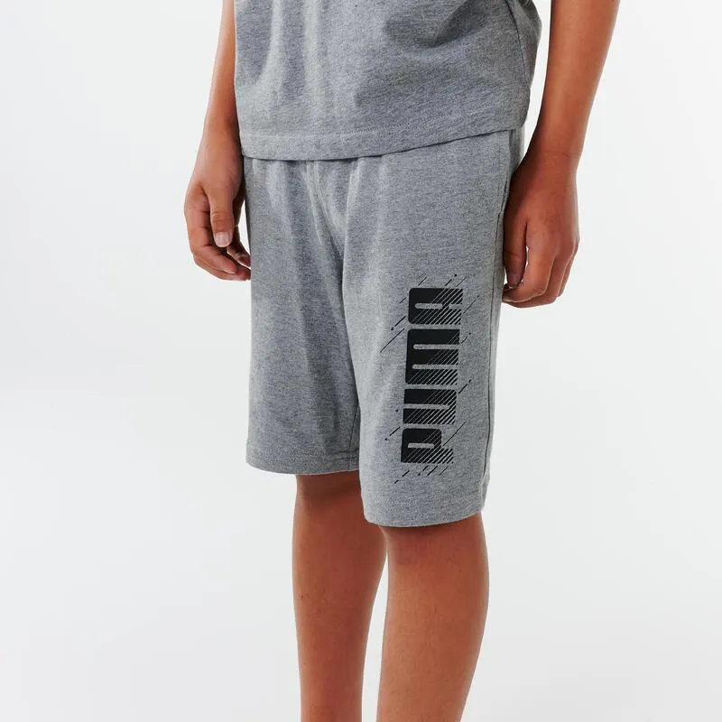 Pantalón Corto Gris Niño Estampado Puma