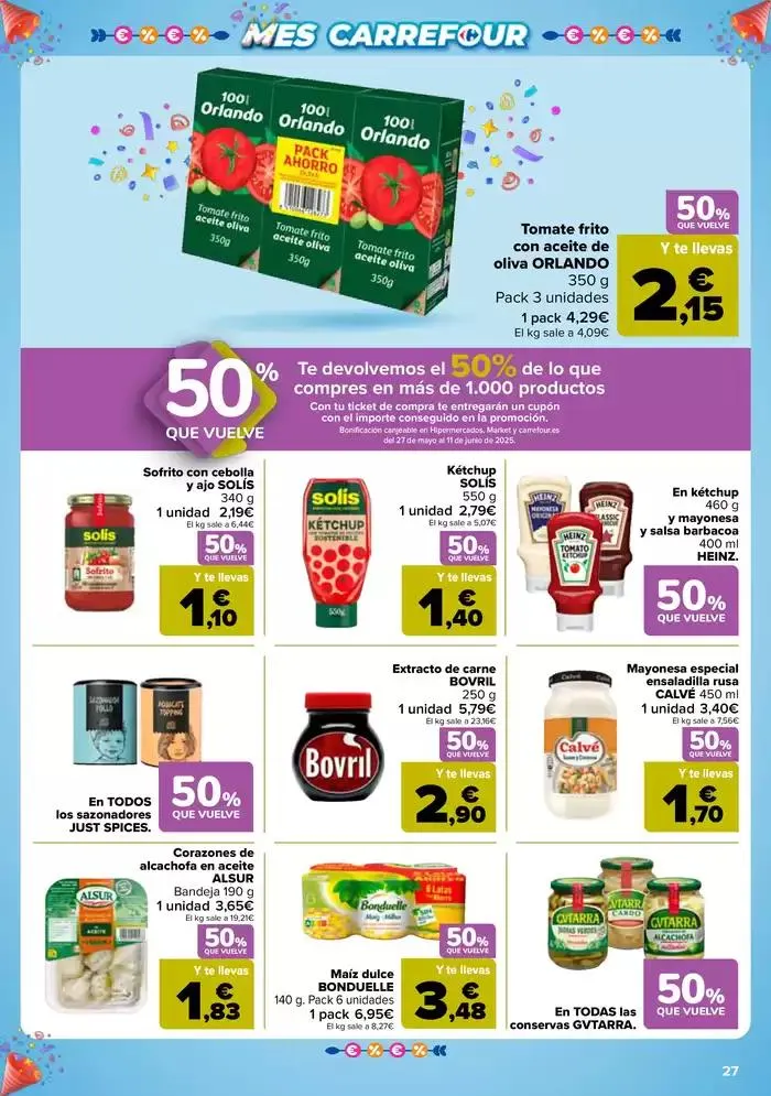 Catálogo de 50% QUE VUELVE + 2ªUD. AL -50% 13 de mayo al 26 de mayo 2025 - Página 27