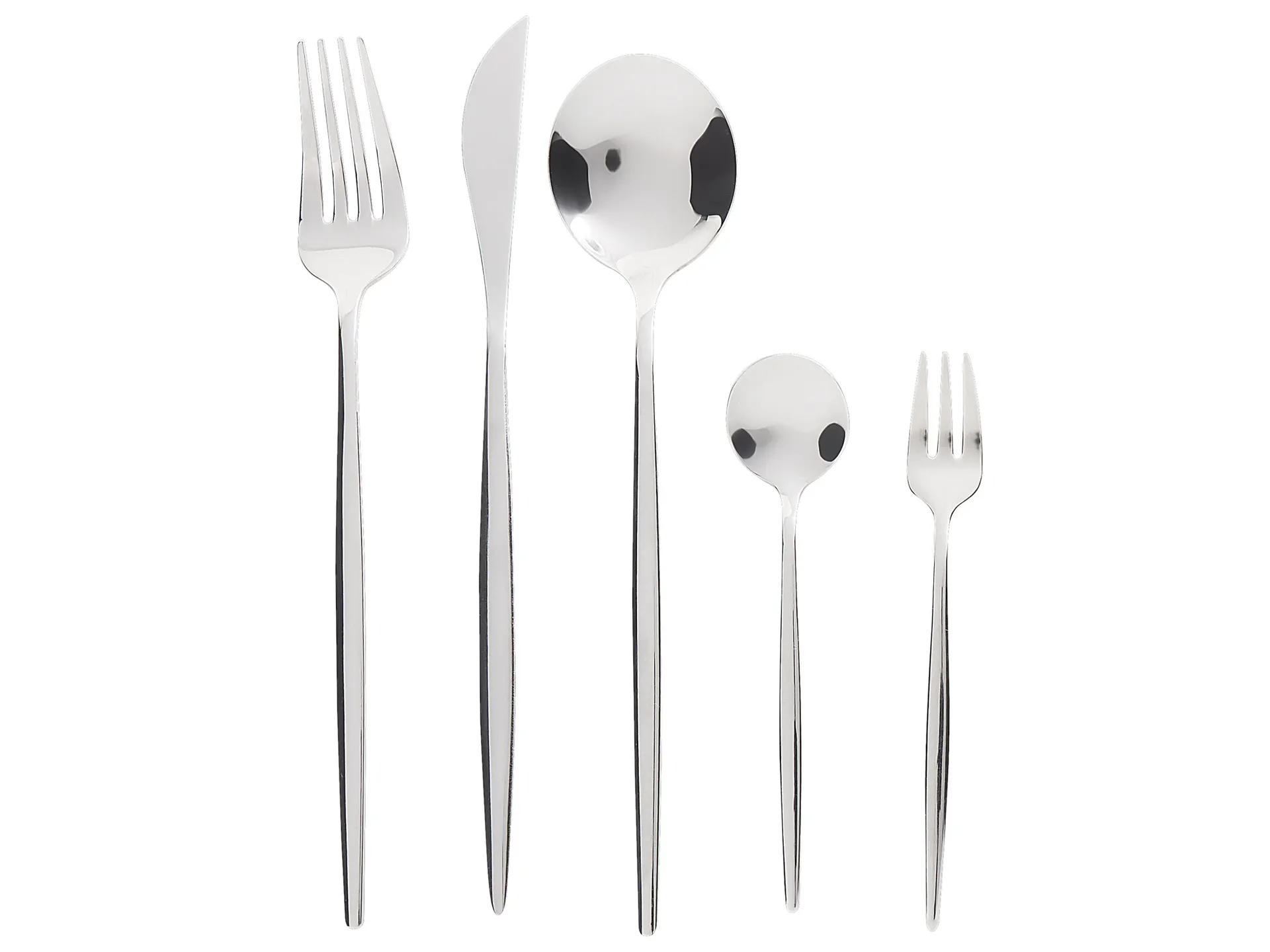Cubertería de 30 piezas RIGATONI Plateado