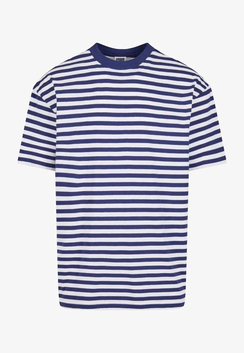 REGULAR STRIPE - Camiseta estampada - white darkblue