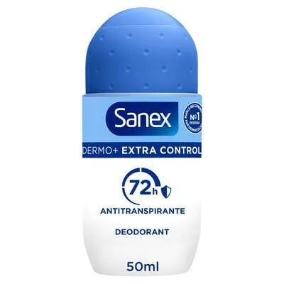 Desodorante Roll-On Sanex Dermo+ Extra Control 72-Horas Antitranspirante 50ml