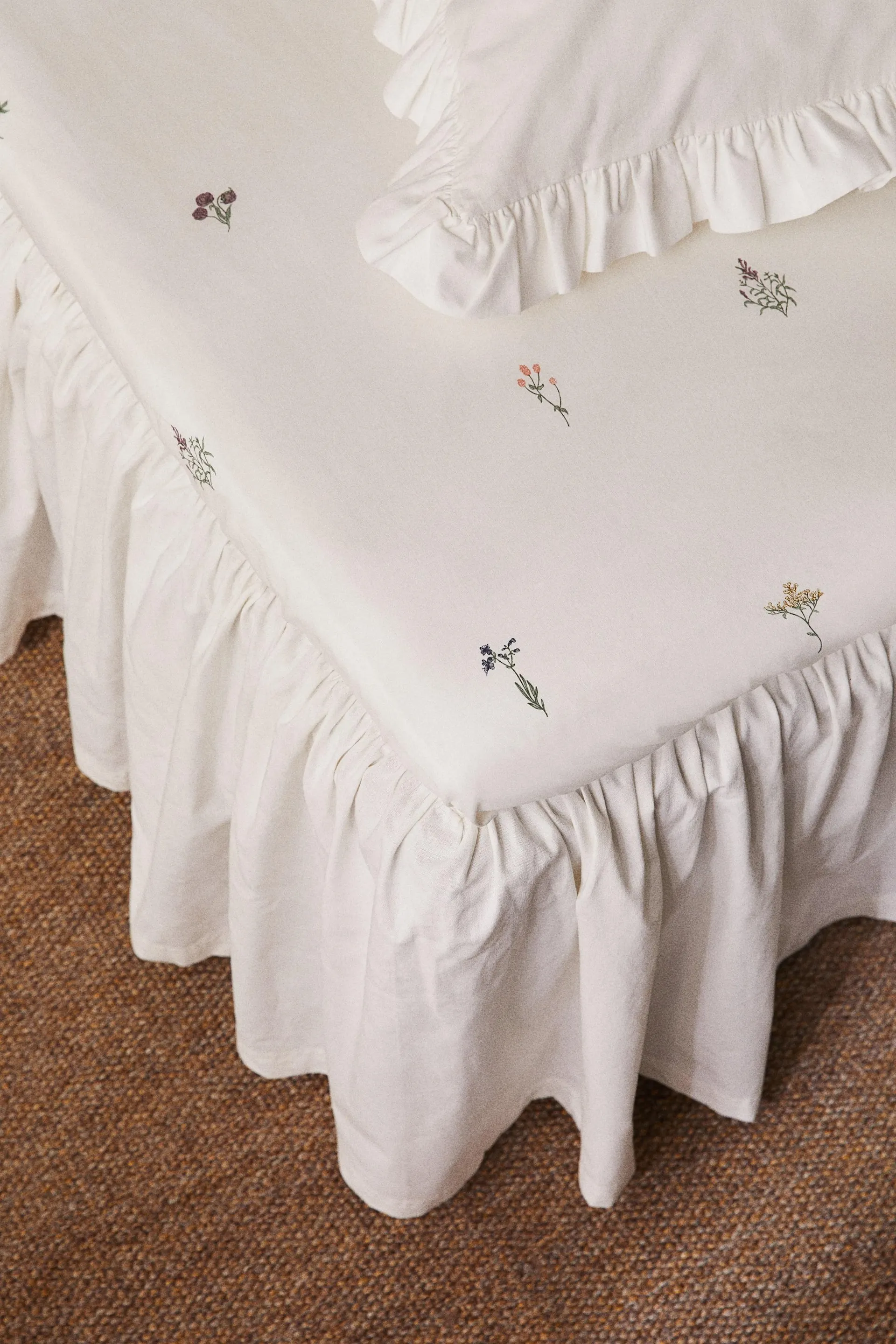 Sábana bajera de algodón con estampado