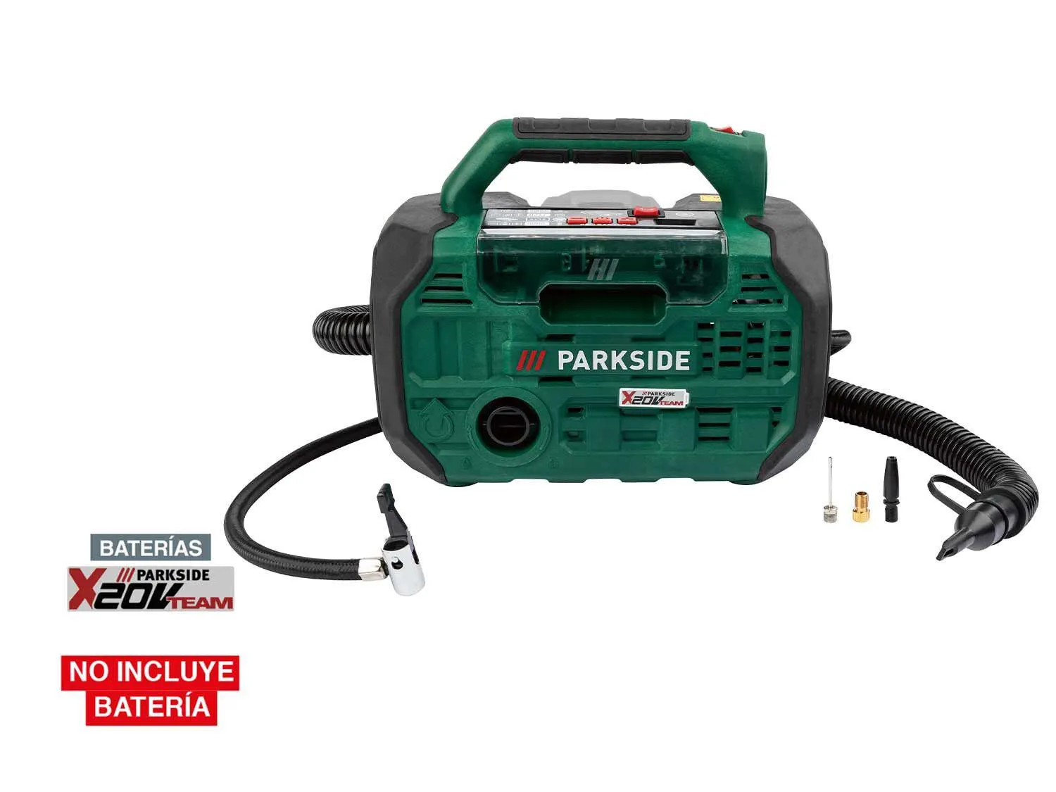 Inflador y compresor recargable de 20 V