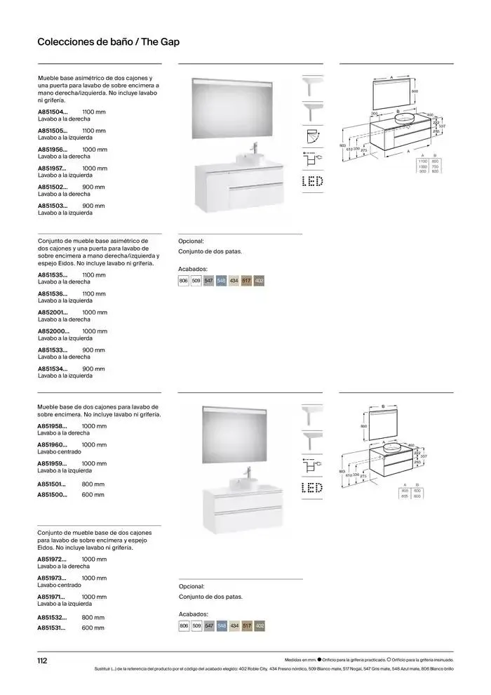 Catálogo de Colecciones de Baño, Muebles y Accesorios 9 de enero al 31 de diciembre 2025 - Página 114