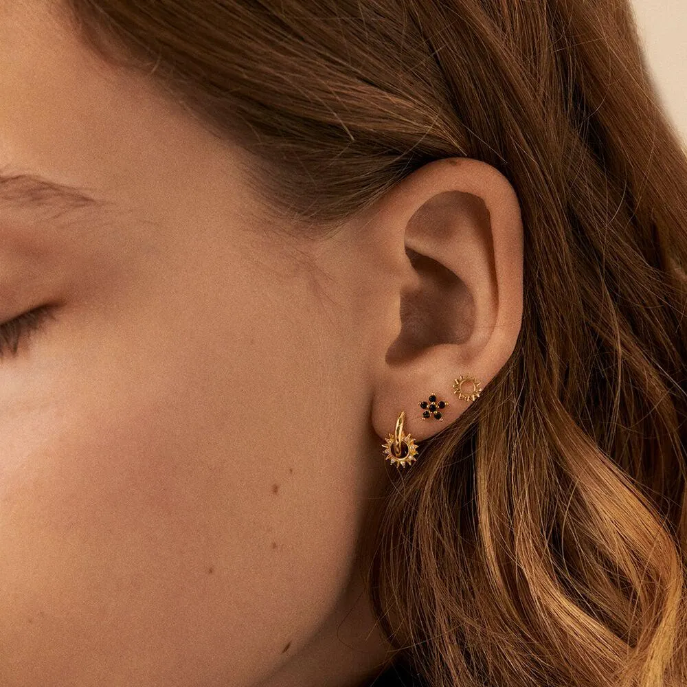 Piercing criolla SUNSHINE - Cristal / Dorado