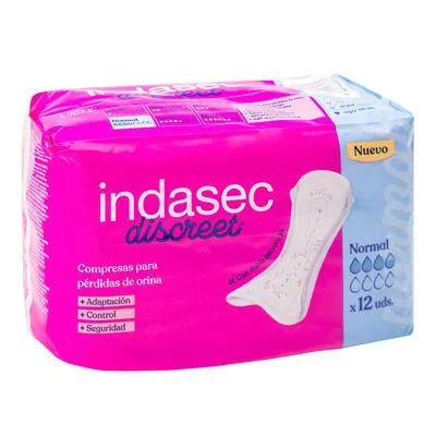 Compresas de incontinencia Indasec discreet 12 uds normal