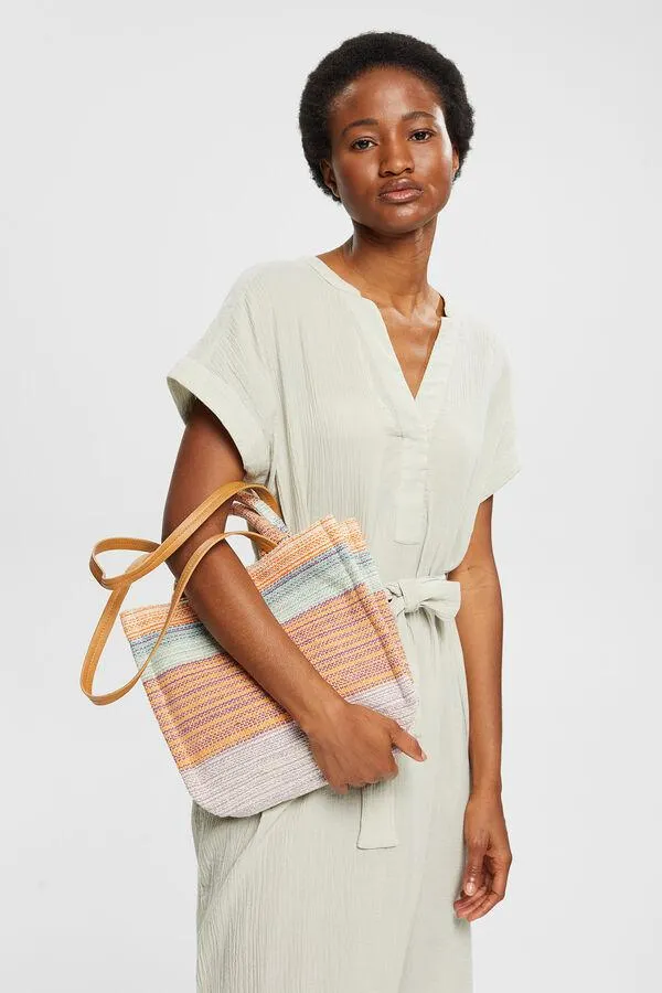 Bolso Shopper tipo Tote color block