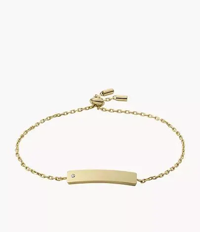 Pulsera de cadena de acero inoxidable en tono dorado