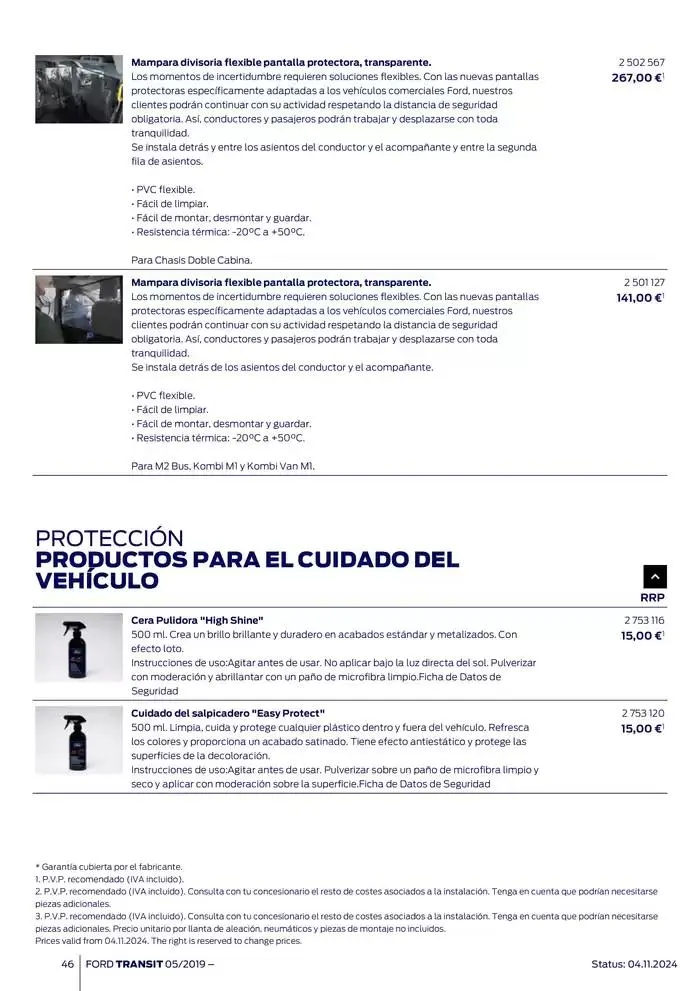 Catálogo de Ford de accesorios Transit Van 13 de noviembre al 13 de noviembre 2025 - Página 46