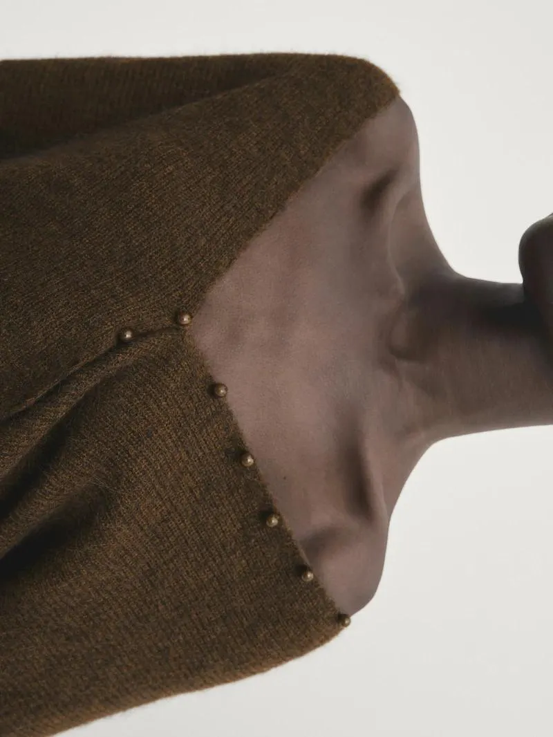 Cárdigan de punto cuello pico botones