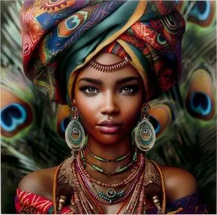 Cuadro cristal Muse Peacock 100x100cm