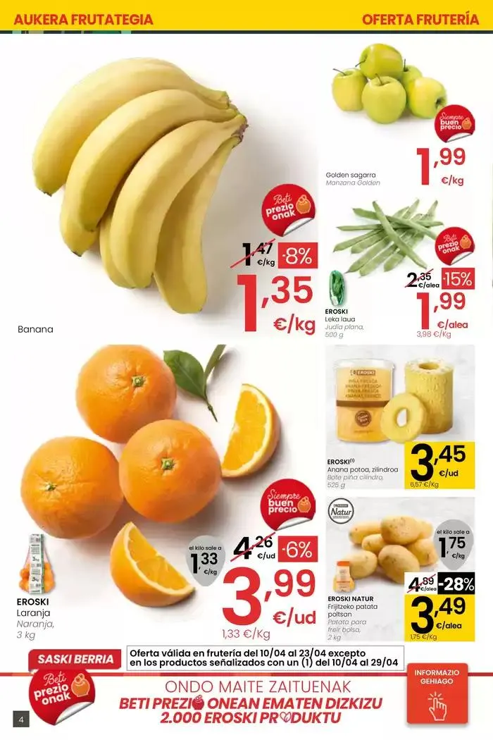 Catálogo de AUKERA OFERTA EROSKI CENTER 10 de abril al 29 de abril 2025 - Página 4