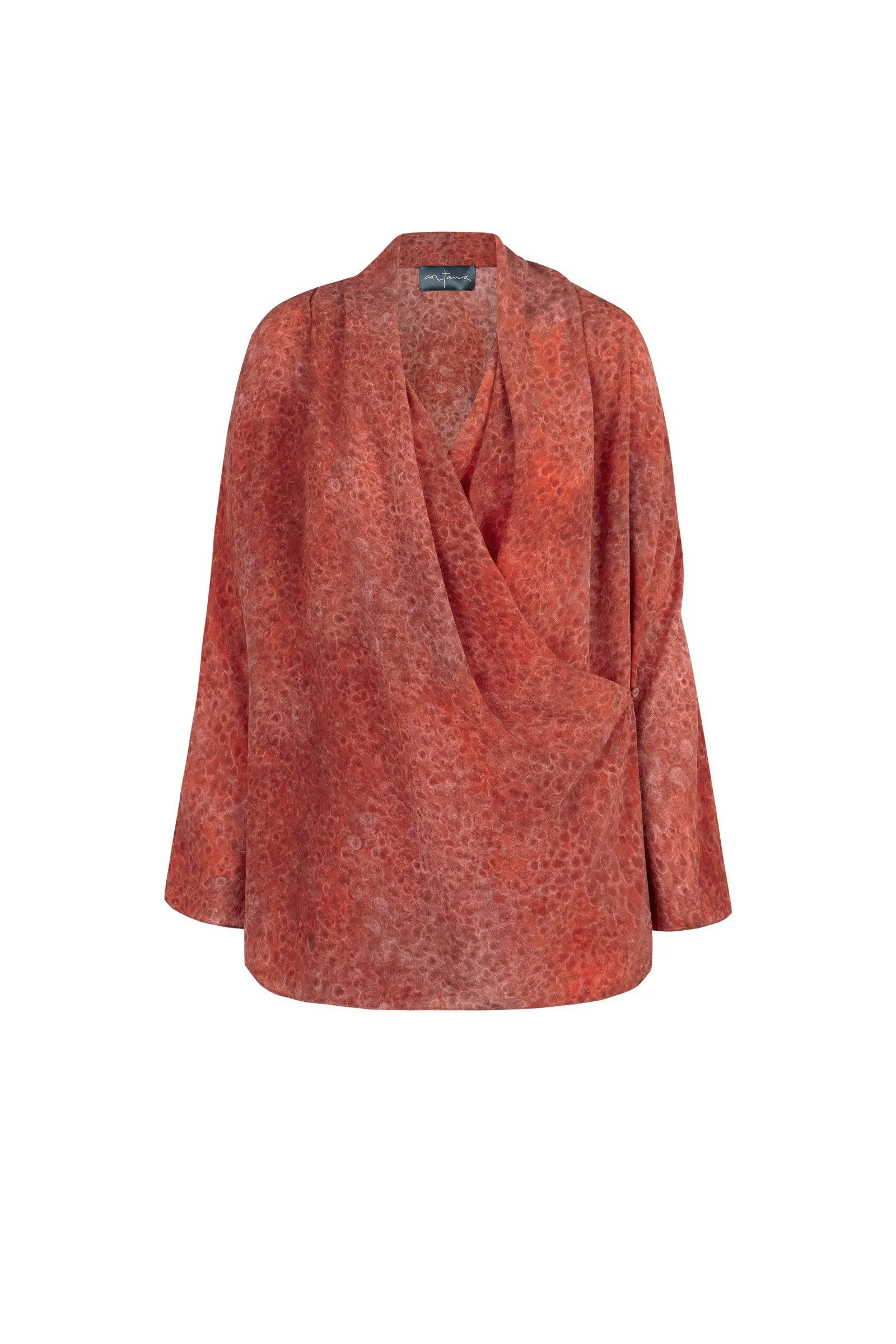 Ingrid, blusa en seda granada print