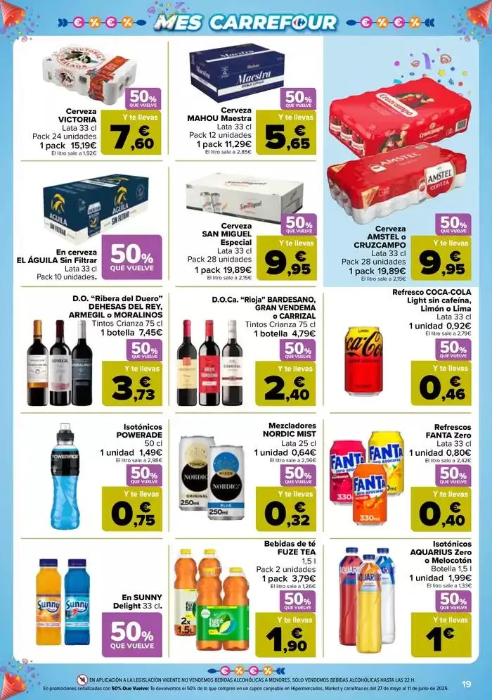 Catálogo de 50% QUE VUELVE + 2ªUD. AL -50% 13 de mayo al 26 de mayo 2025 - Página 19