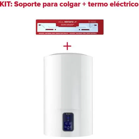 Termo eléctrico, Ariston, Lydos Eco Blu 50 litros + Soporte de pared Instafix Clase Energetica B