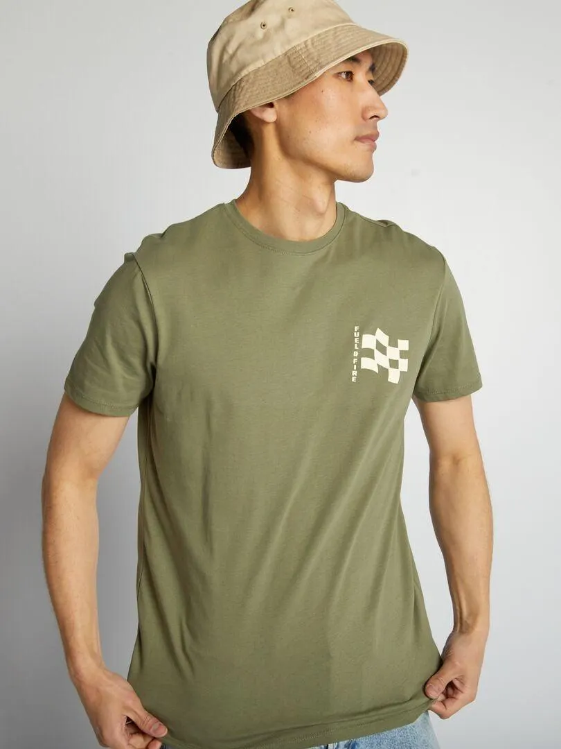 Camiseta estampada - KAKI