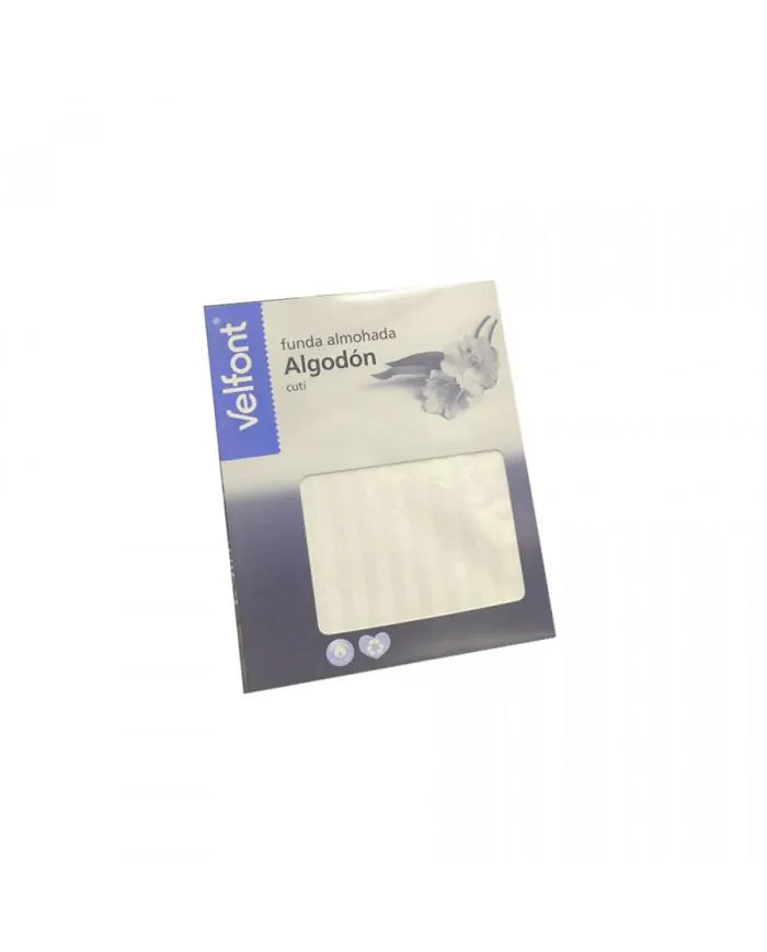 Funda almohada algodón raso labrado velfont