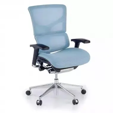 Silla Ergonómica Ejecutiva Erghos3, Teshion modelo premium - Azul