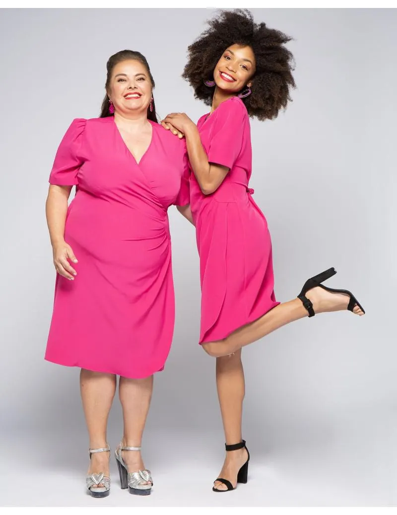 Vestido Crep Drapeado