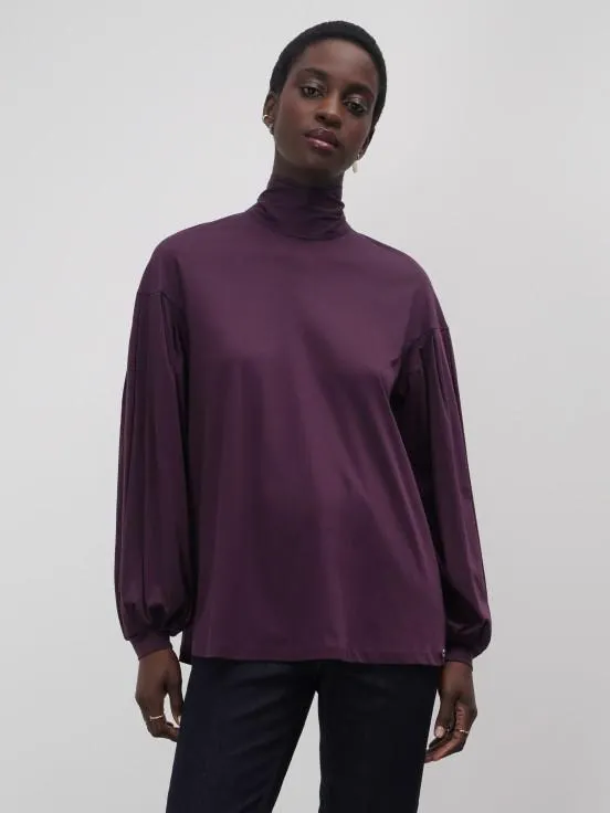 Jersey burdeos con manga ancha