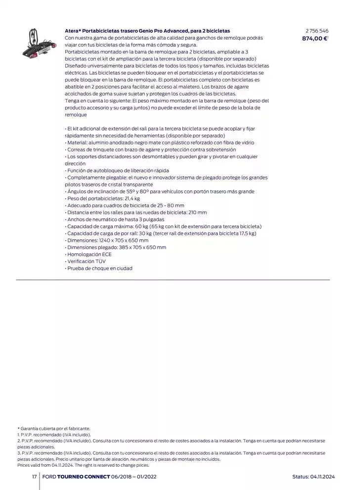 Catálogo de Ford de accesorios Tourneo Connect 13 de noviembre al 13 de noviembre 2025 - Página 17