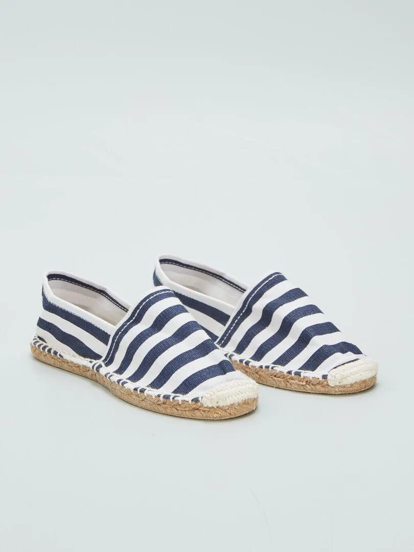 Alpargatas de rayas - BLANCO