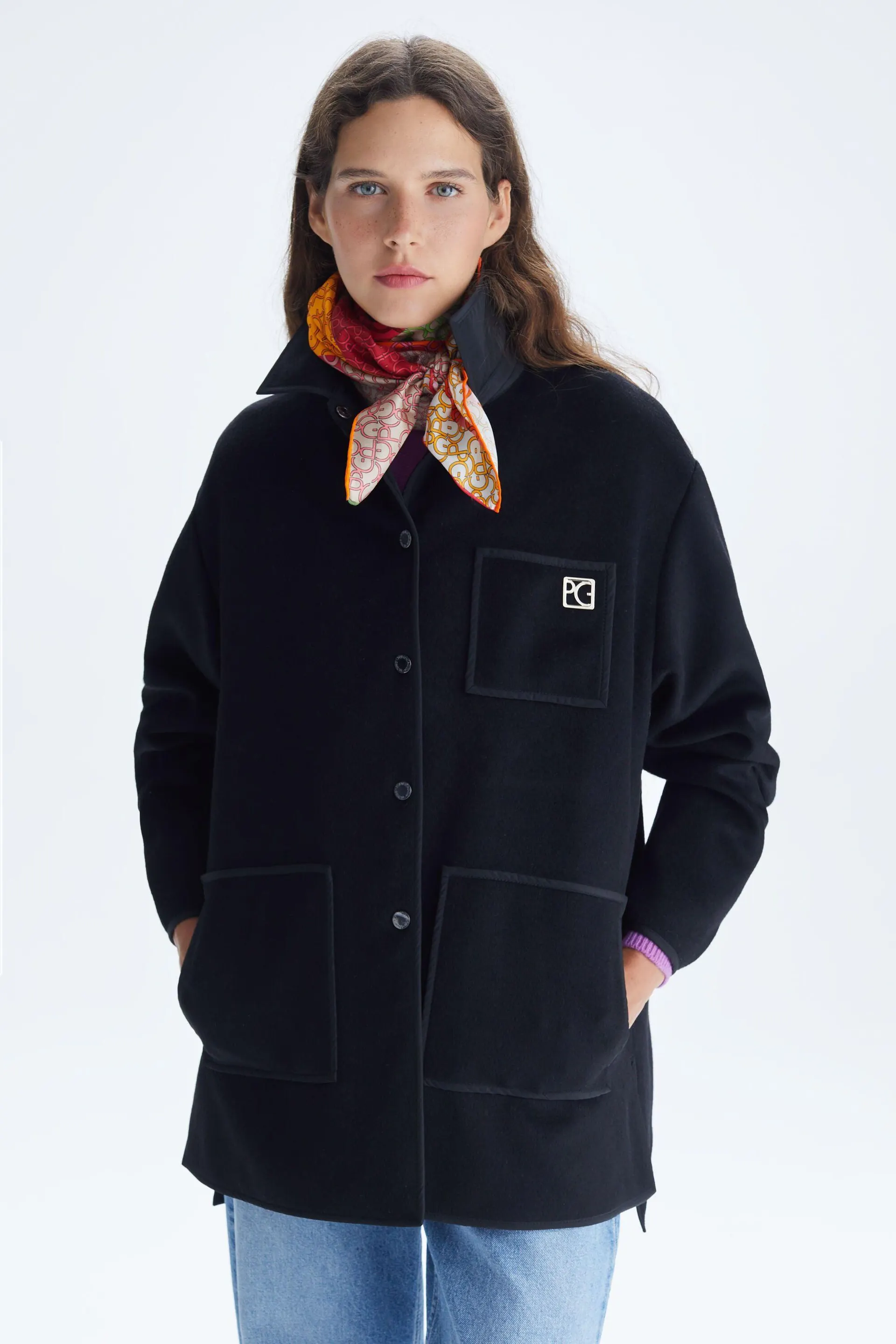 Chaquetón reversible paño y nylon