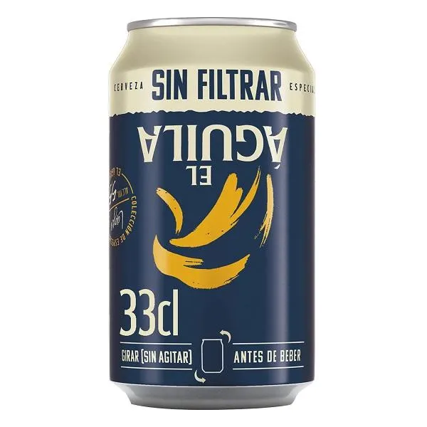 SIN FILTRAR CERVEZA RUBIA LATA 33CL