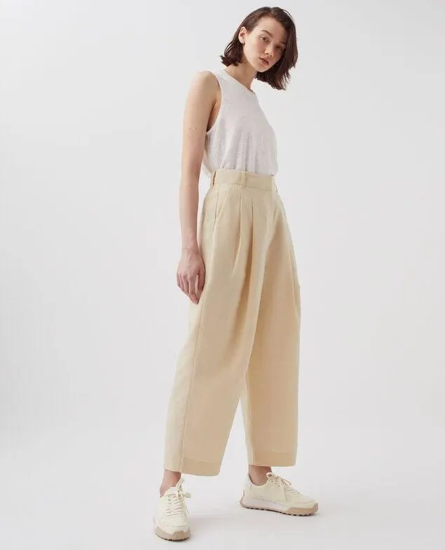 PEGGY - Pantalón carrot oyester gray