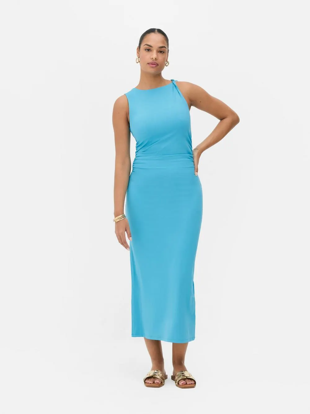 Hautenges Midaxikleid