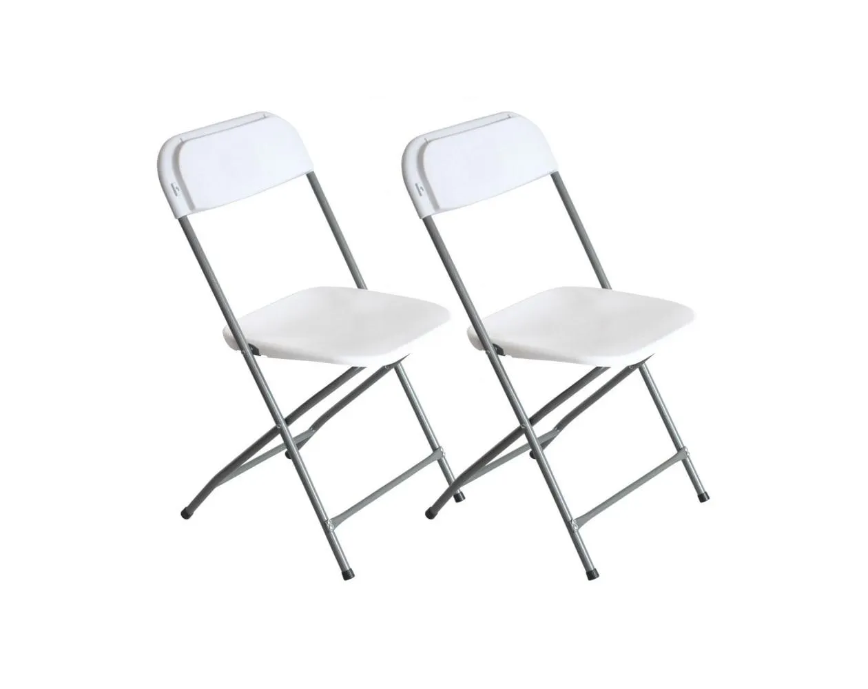 Pack 2 sillas plegables blancas 49x44.5x80.5cm 7house
