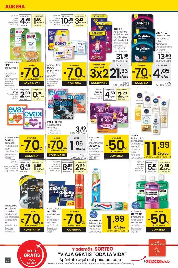 Catálogo de Prezio merkeagoa HIPERMERKATUAK EROSKI 27 de marzo al 8 de abril 2025 - Página 32