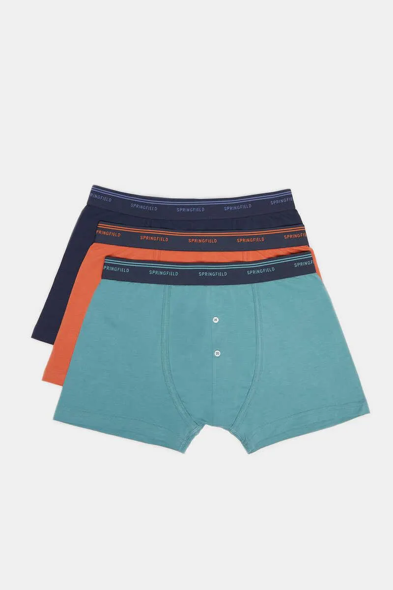 Pack 3 boxers botón color