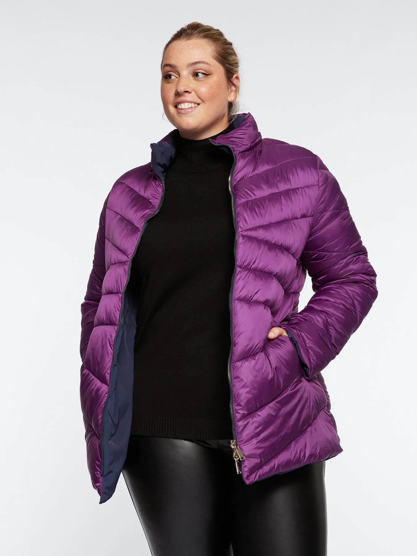 Plumífero reversible de nailon reciclado