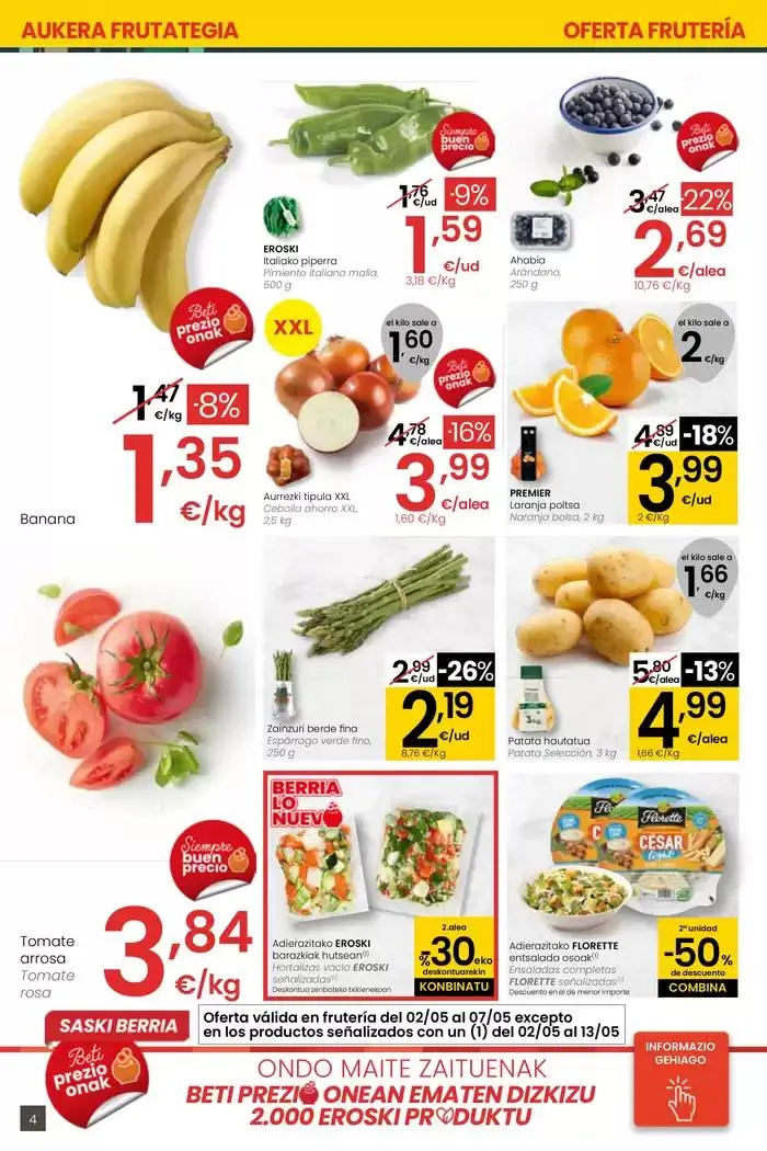 Catálogo de AUKERA OFERTA HIPERMERKATUAK EROSKI 2 de mayo al 13 de mayo 2025 - Página 4