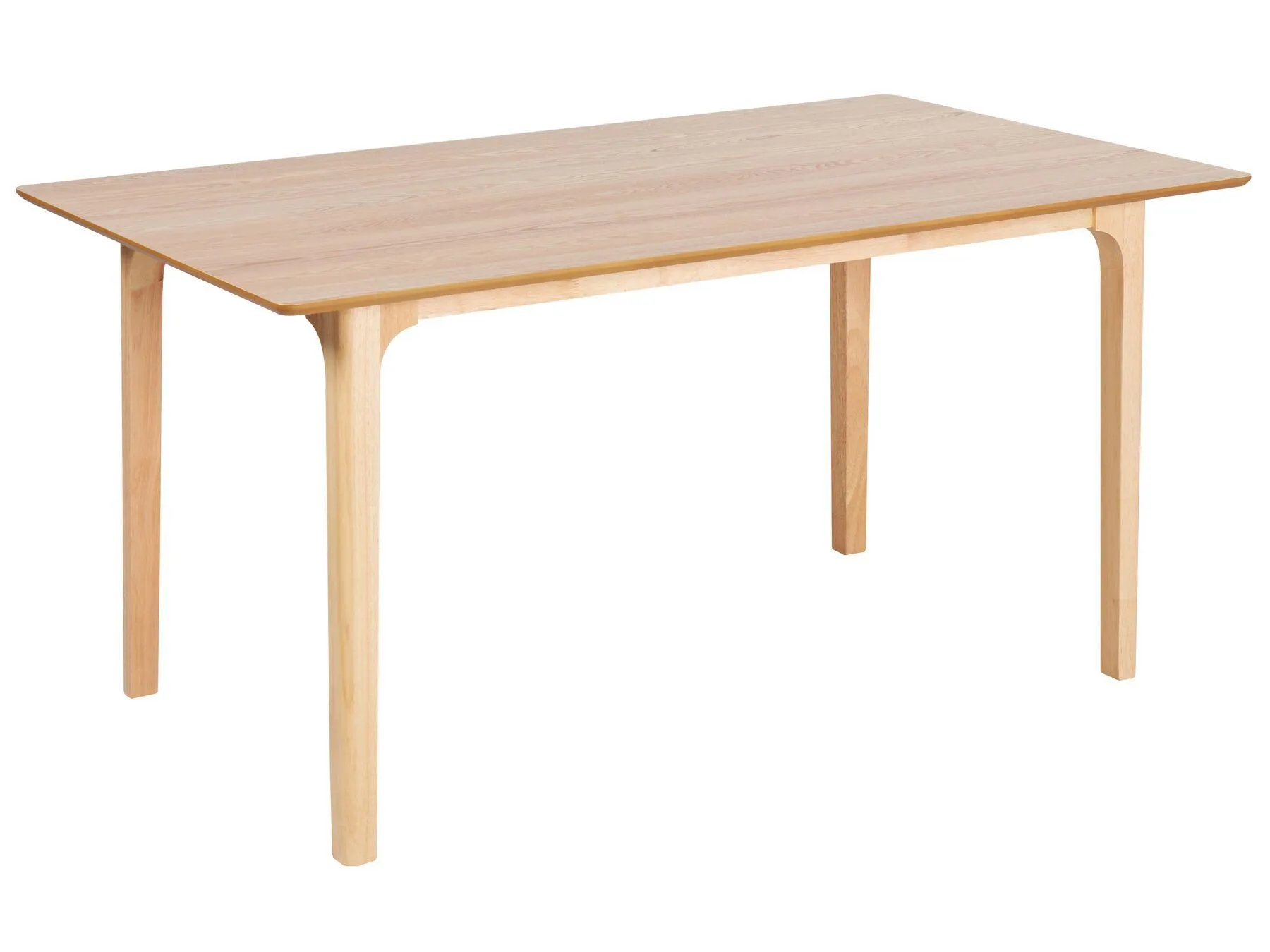 Mesa de comedor DELMAS Fresno claro 160 cm 90 cm
