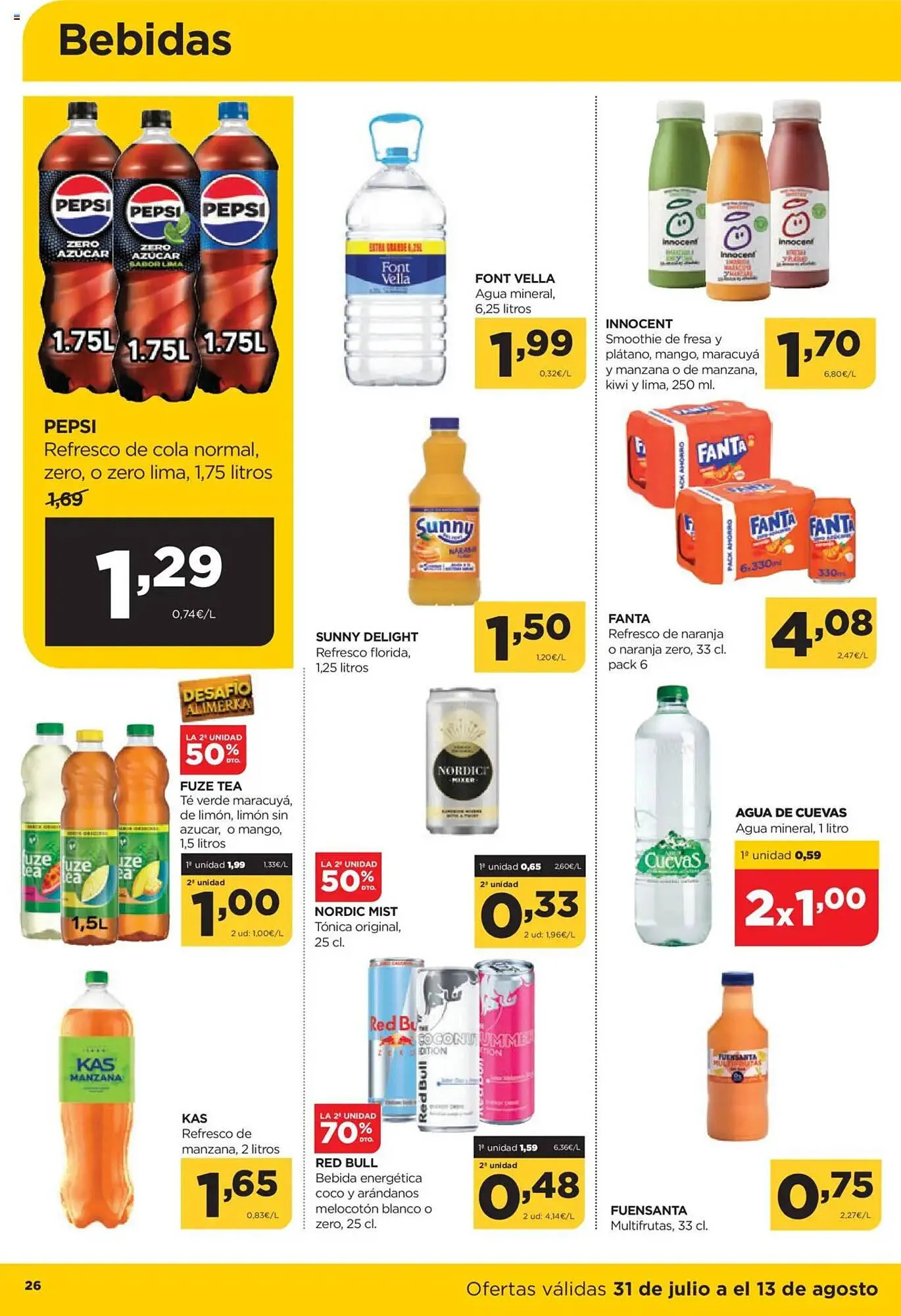 Catálogo de Folleto Alimerka 31 de julio al 13 de agosto 2025 - Página 26