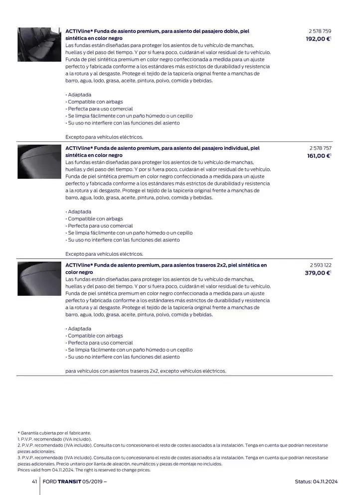 Catálogo de Ford de accesorios Transit Van 13 de noviembre al 13 de noviembre 2025 - Página 41