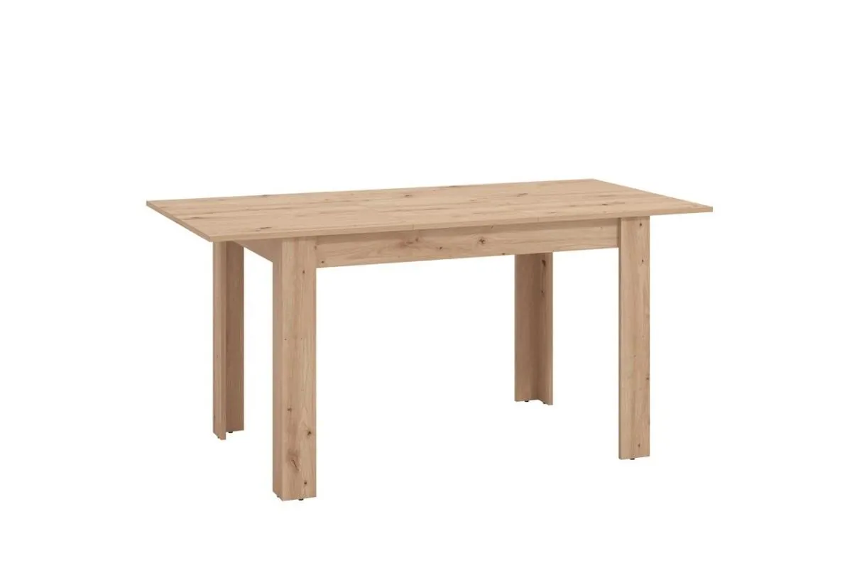 PACK Mesa HAMAR Roble + 4 Sillas NORDIC Blancas diseño