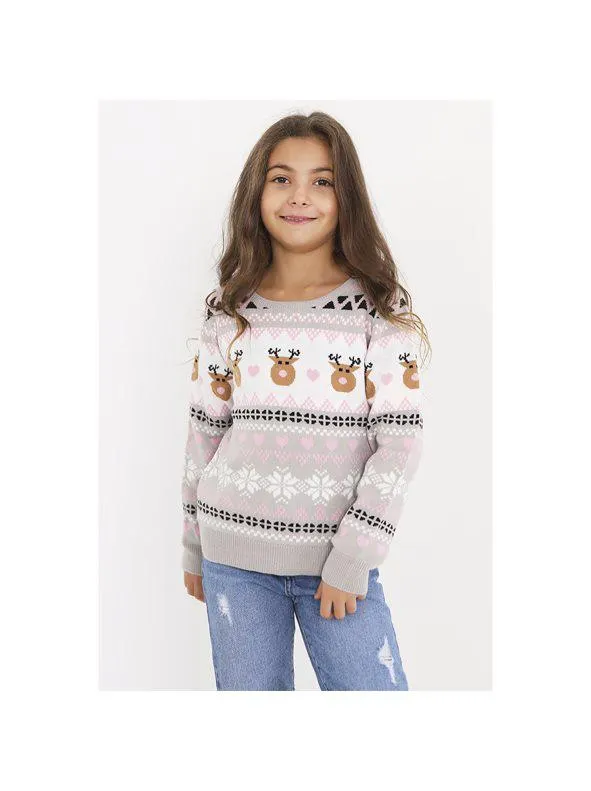 Jersey Navideño Diseño Fairisle para Niños/Niñas